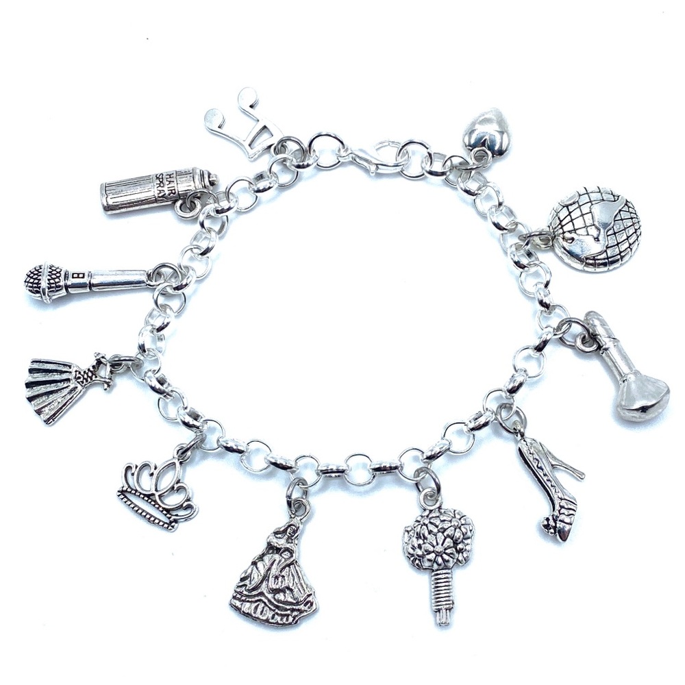 Beauty Queen Pageant Charm Bracelet